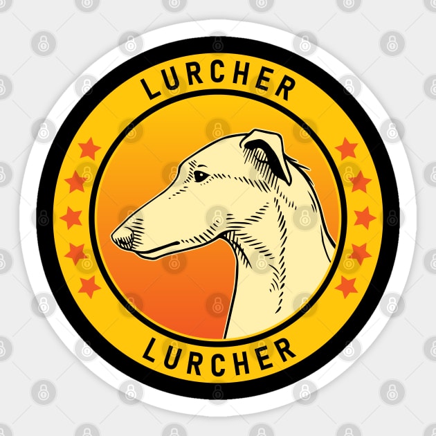 Lurcher Dog Portrait Sticker by millersye